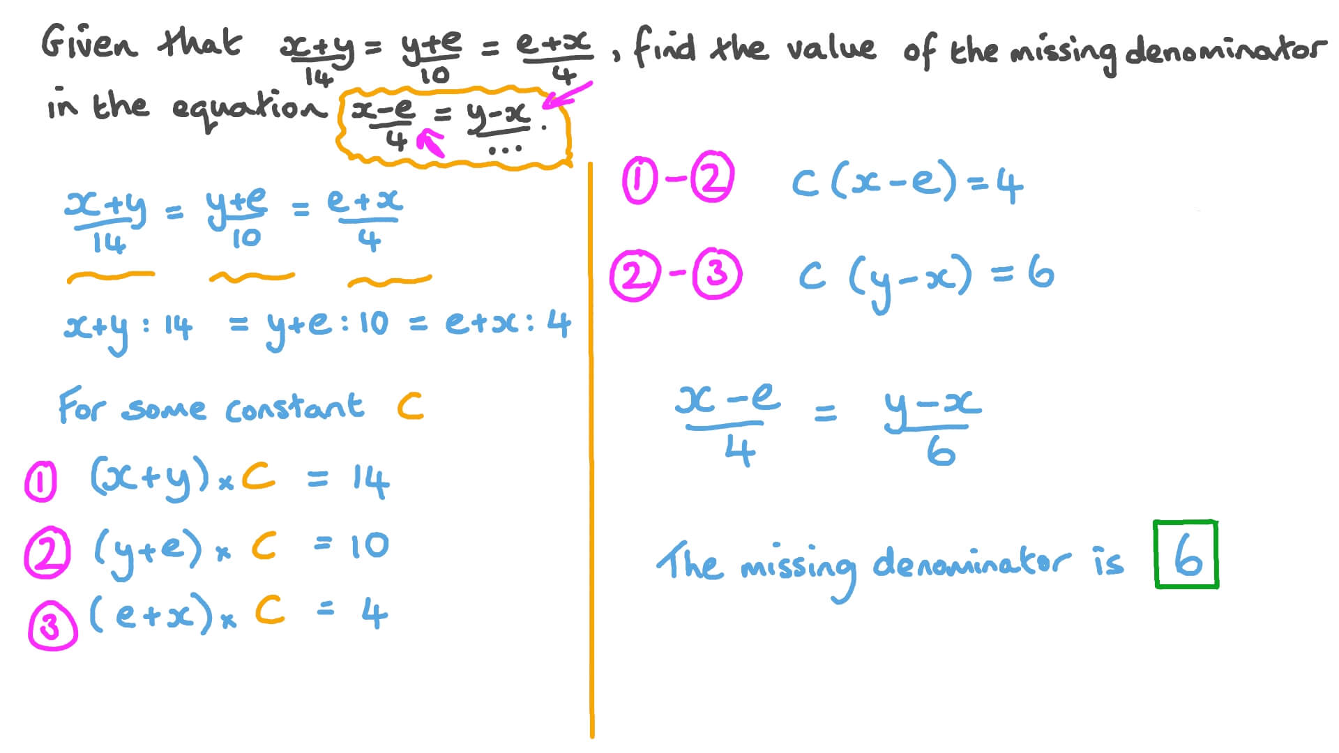 Applying the Properties of Proportions to Complete Equations