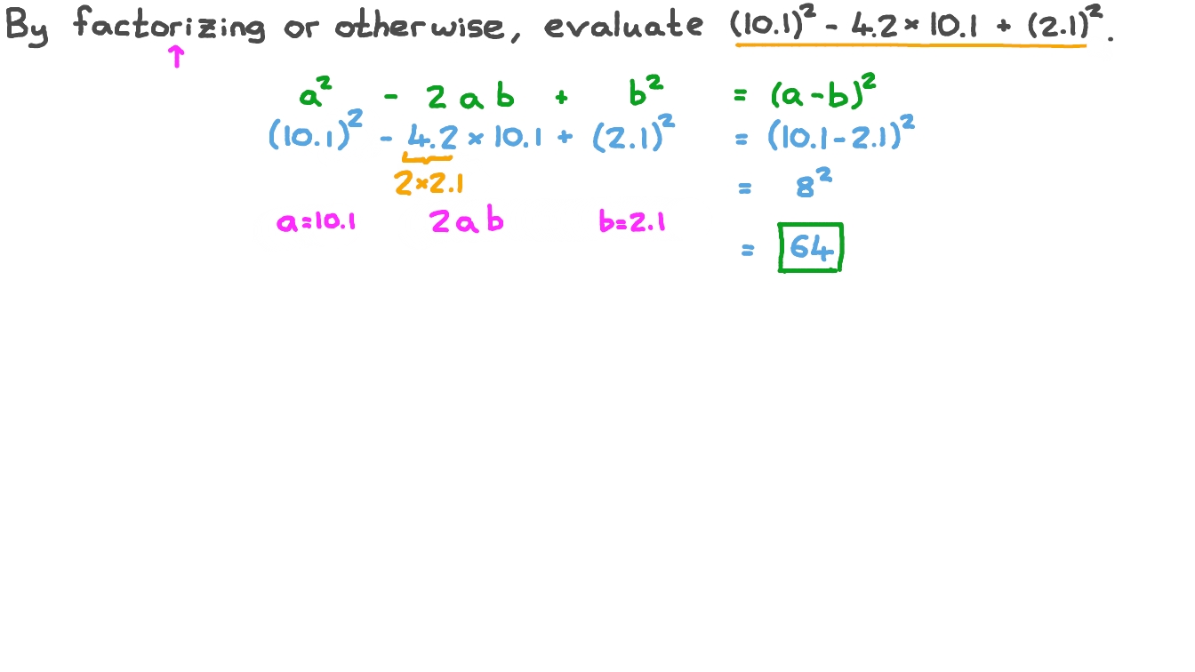 Computing Numerical Expressions Using Factorization of Perfect Squares