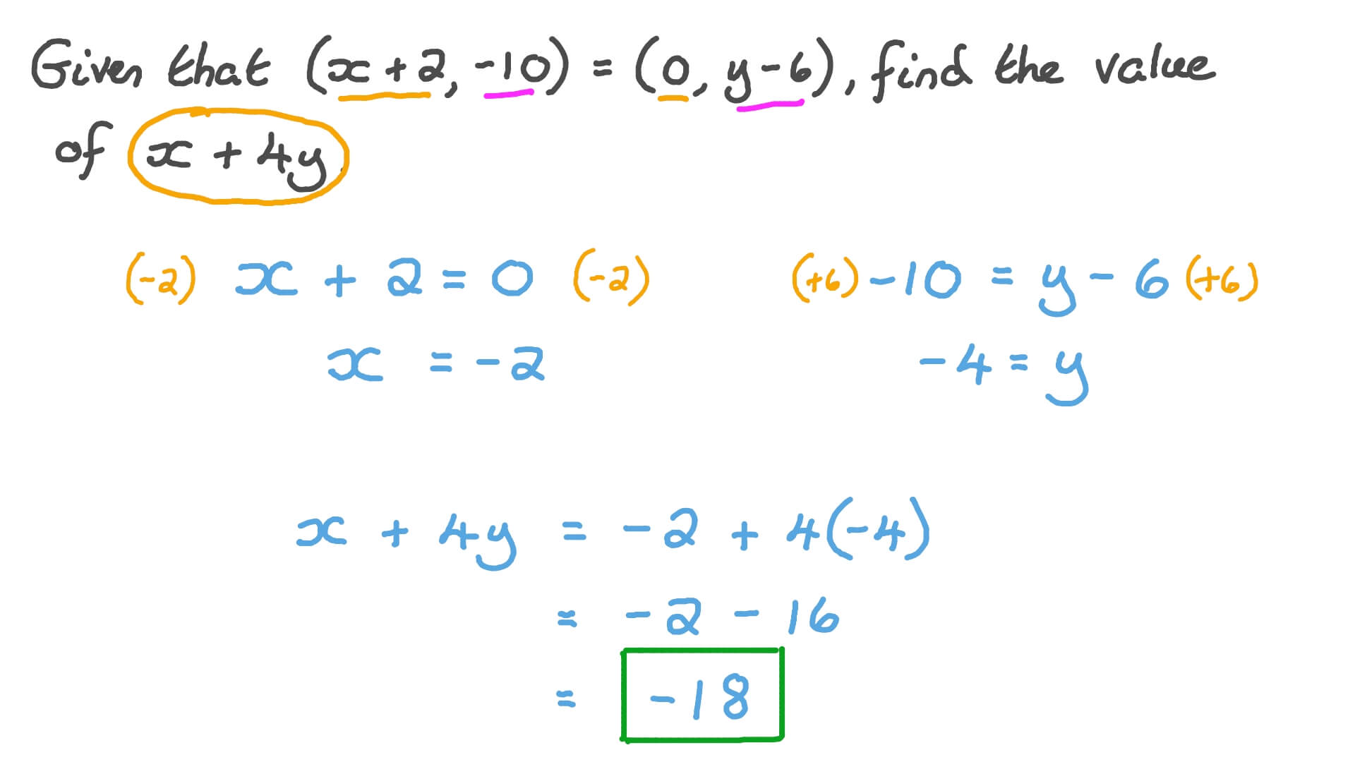 question-video-evaluating-algebraic-expressions-after-solving-linear