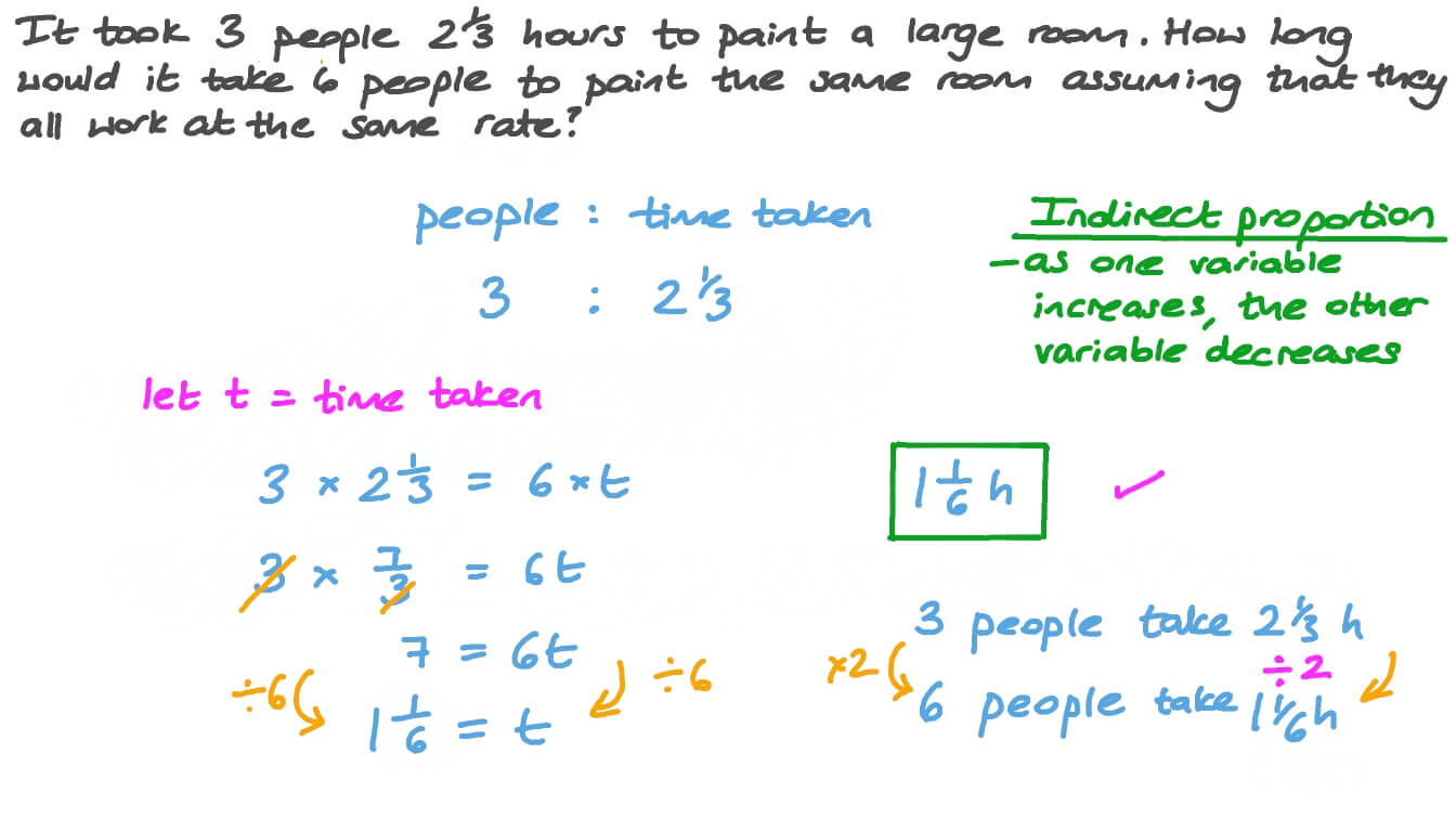 Question Video Solving Word Problem Involving Proportions Nagwa