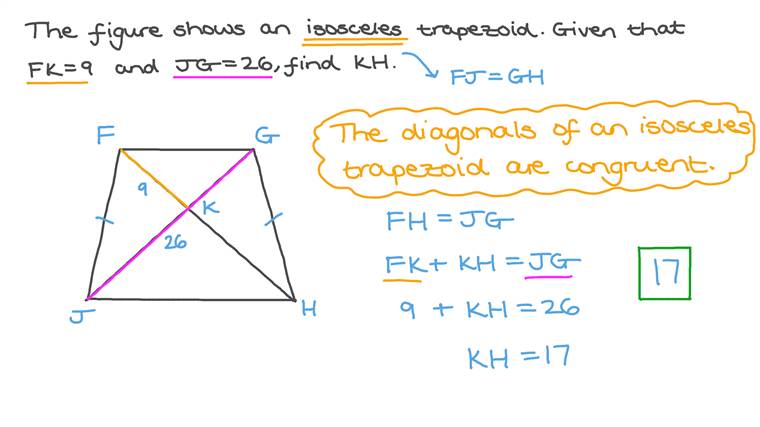 Lesson: Isosceles Trapezoids | Nagwa