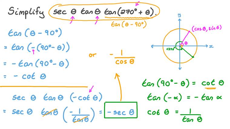 Question Video: Using Trigonometric Identities to Simplify a