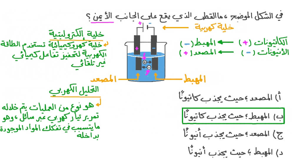 تحديد المصعد أو المهبط بناء على إعداد تجربة تتضمن أيونات متحركة