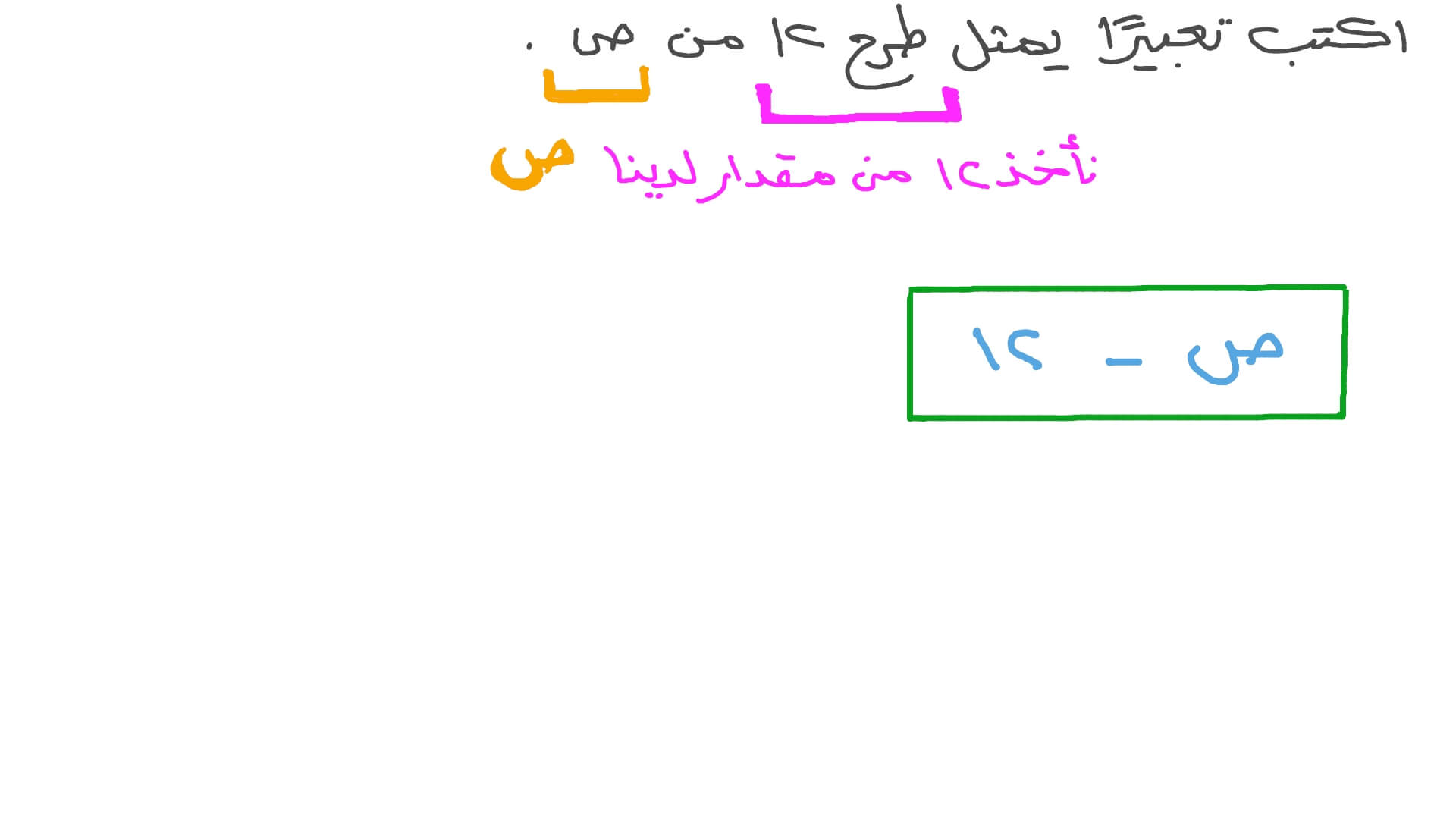 تحويل الكلمات إلى تعبيرات رياضية