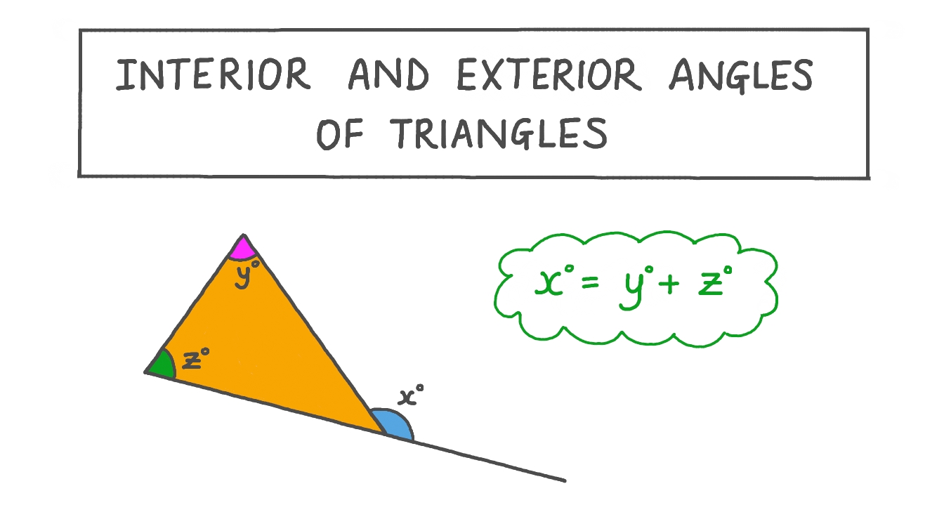 Lesson Interior And Exterior Angles Of Triangles Nagwa