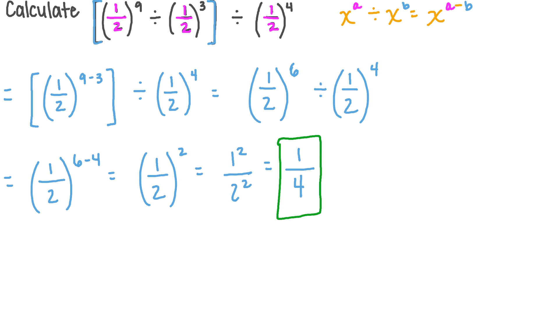 Using Laws of Exponents to Evaluate Numerical Expressions