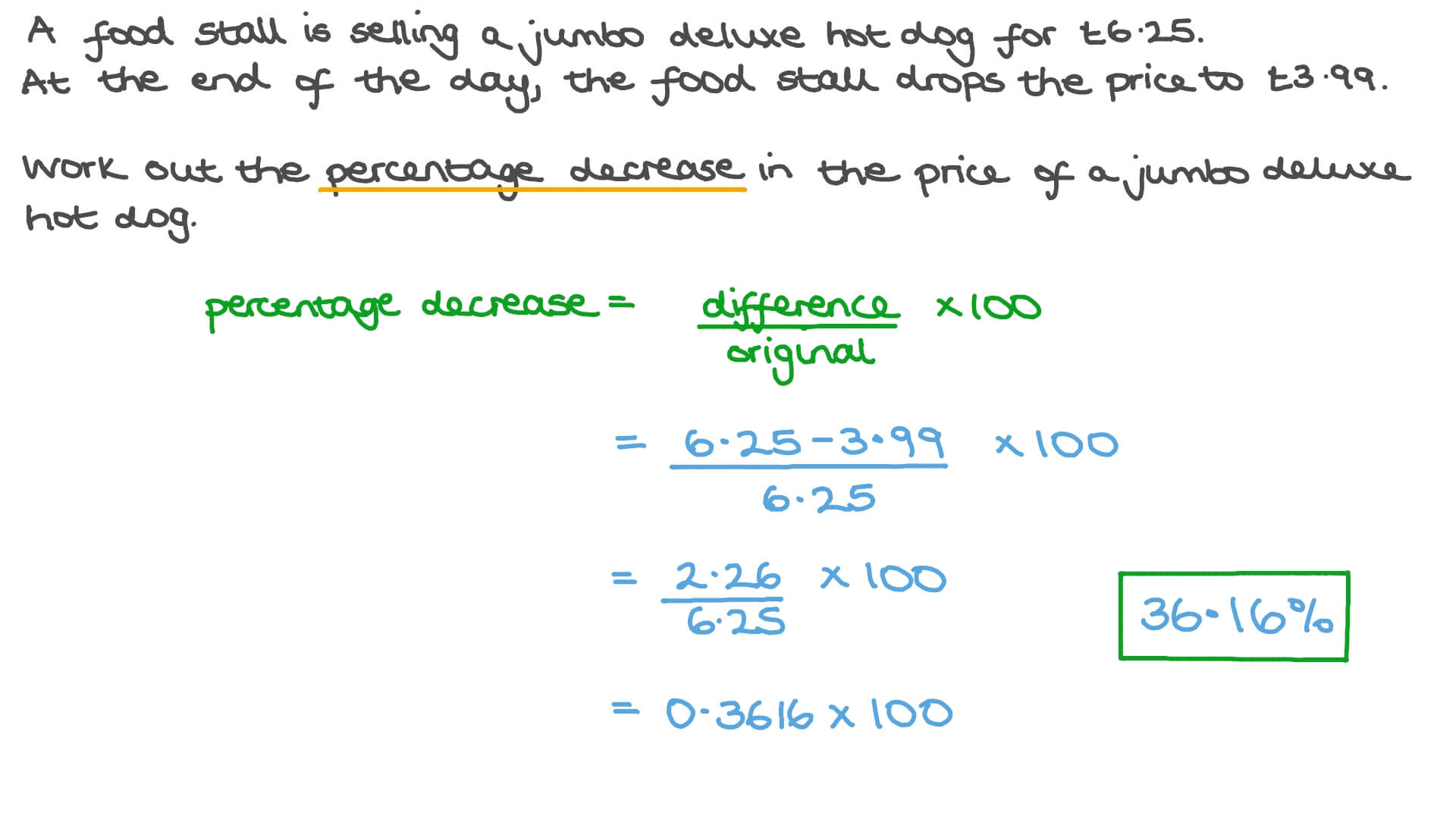 Video: Finding a Percentage Decrease from a Word Problem | Nagwa