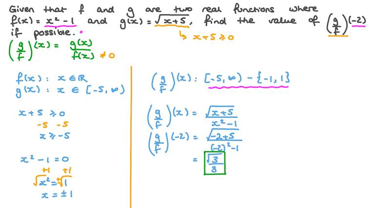 Lesson: Combining Functions | Nagwa