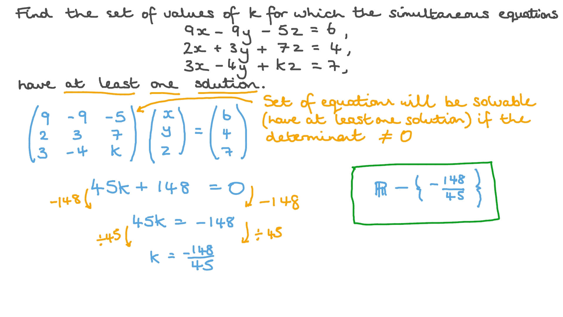 solve two equation systems