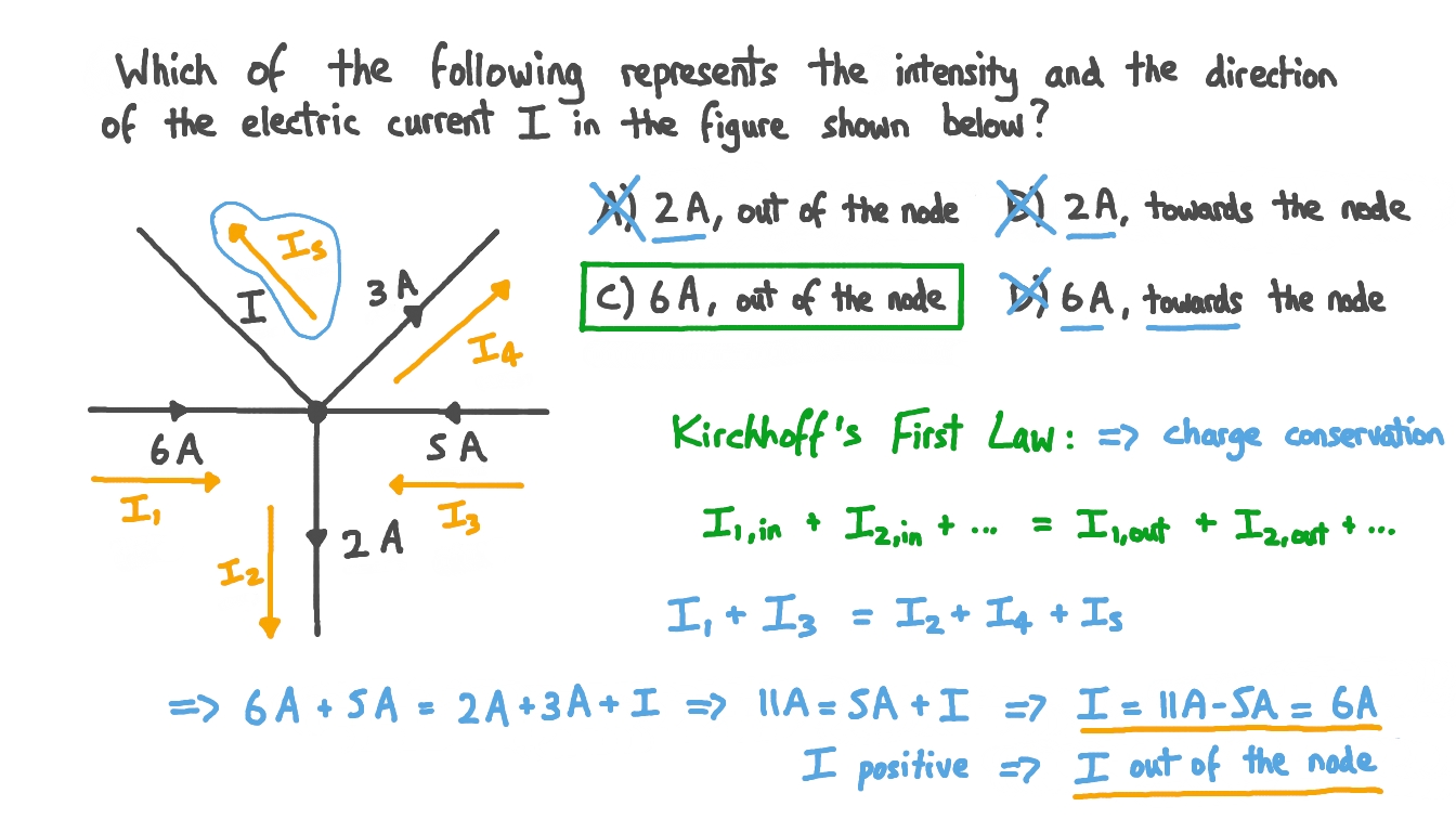 Using Kirchhoff’s Laws to Calculate Current Out of a Junction