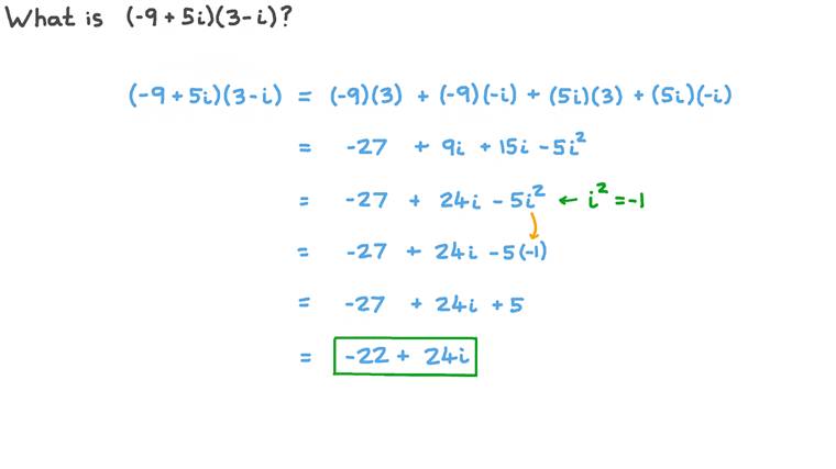 Lesson: Multiplying Complex Numbers | Nagwa