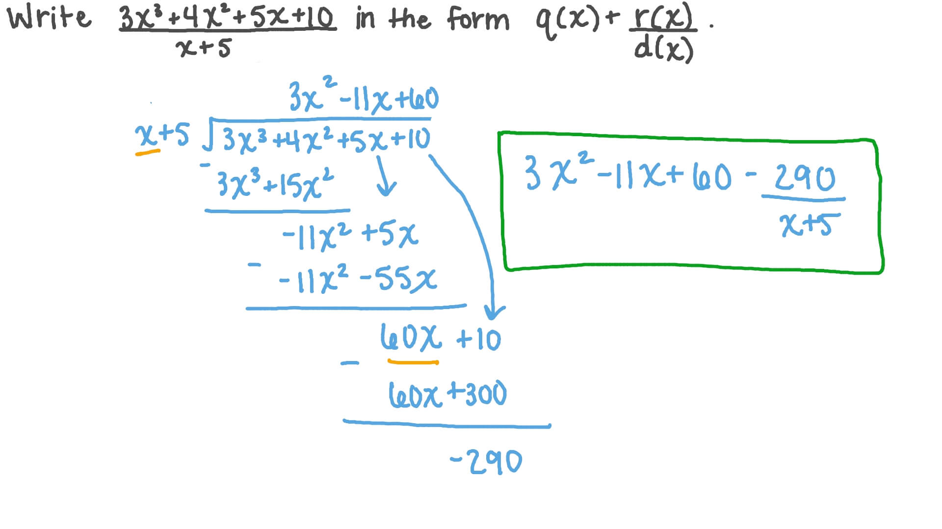 Writing Rational Expressions in Different Forms by Comparing Coefficients