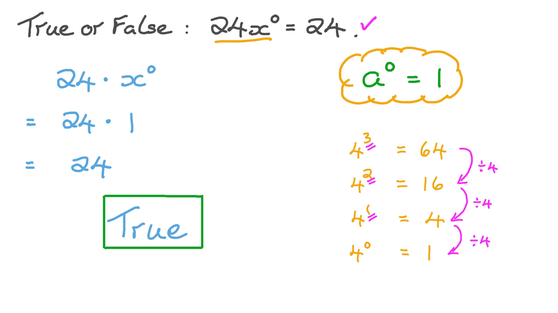 Question Video Simplifying Monomials With Zero Exponents Nagwa