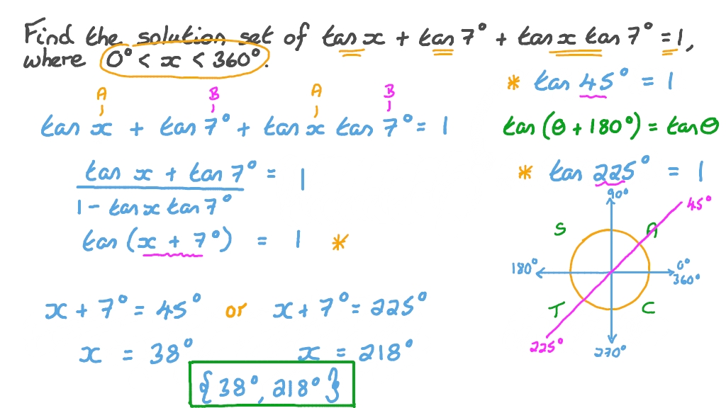 question-video-using-sum-and-difference-of-angles-identities-to-solve-trigonometric-equations