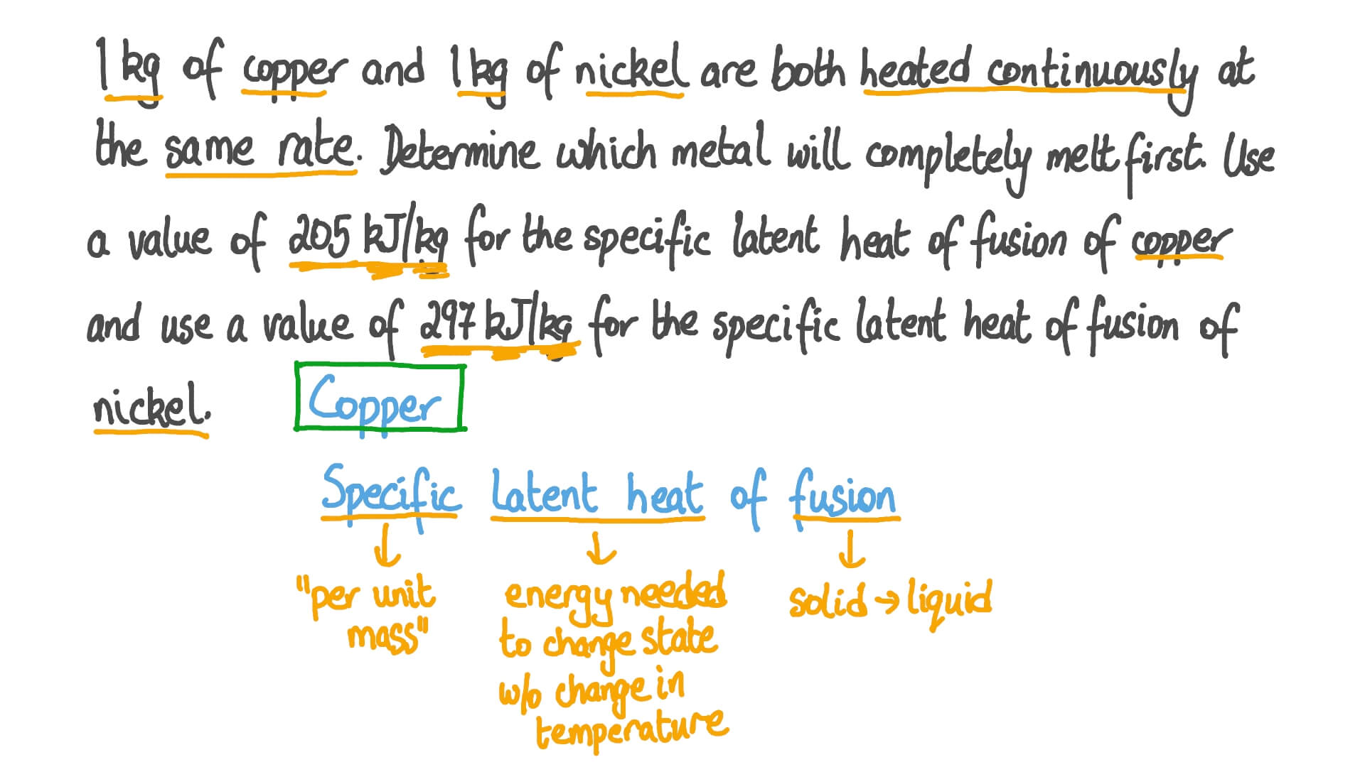 question-video-understanding-specific-latent-heat-nagwa