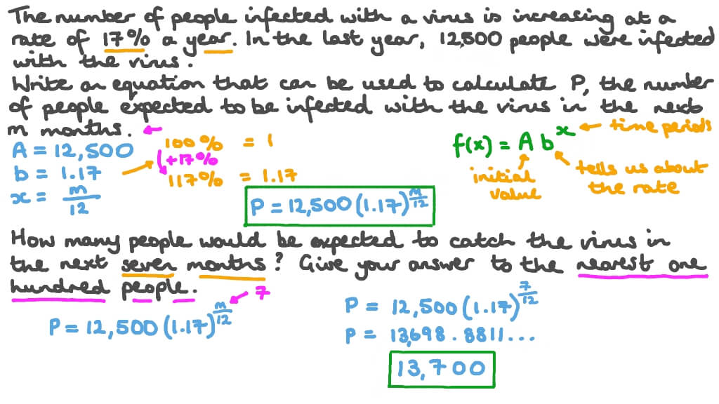 Question Video: Creating Exponential Equations and Using Them to Solve ...