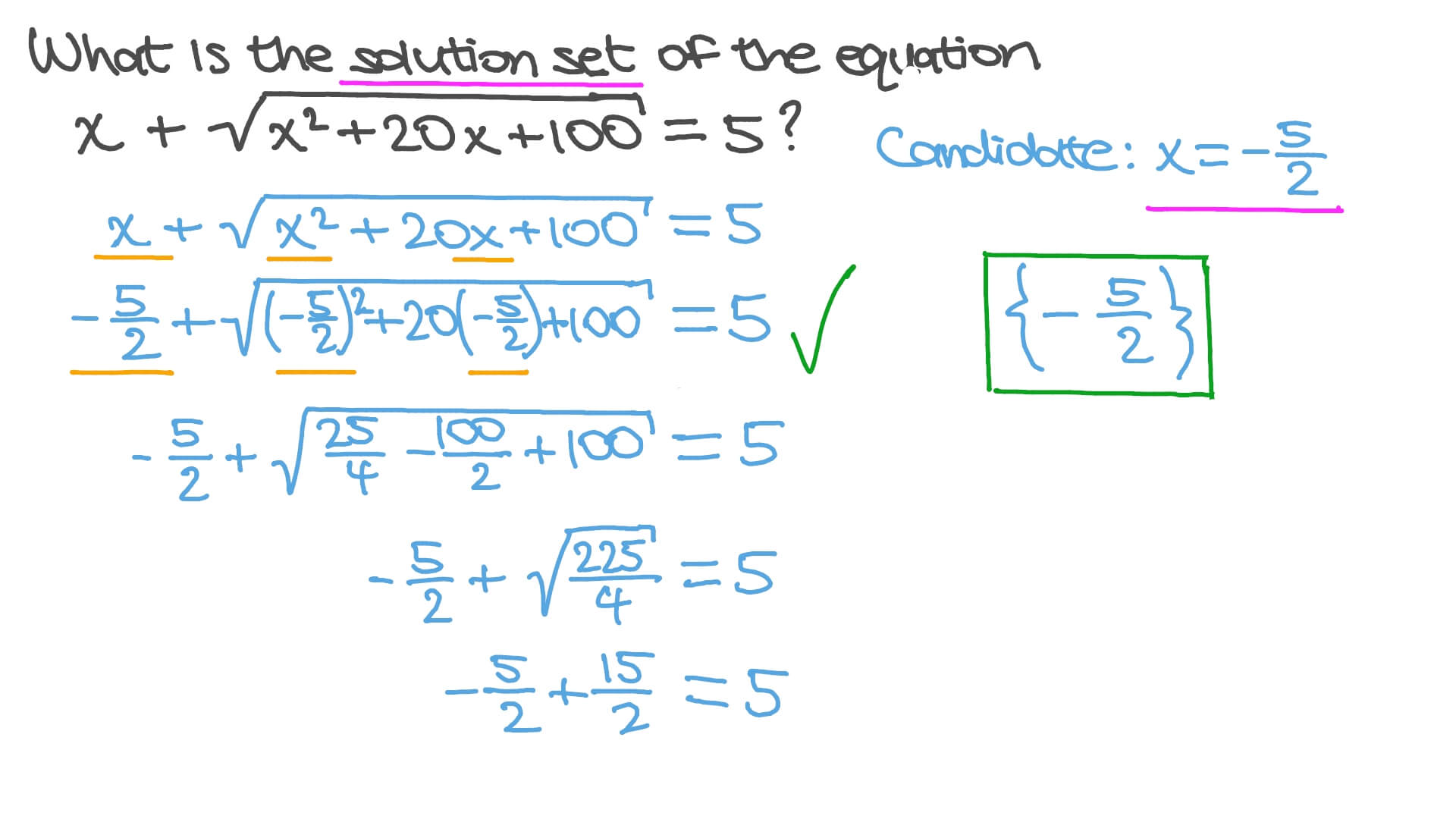 Solving Square Root Equations Worksheet