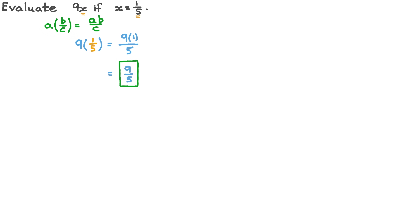 Evaluating Algebraic Expressions