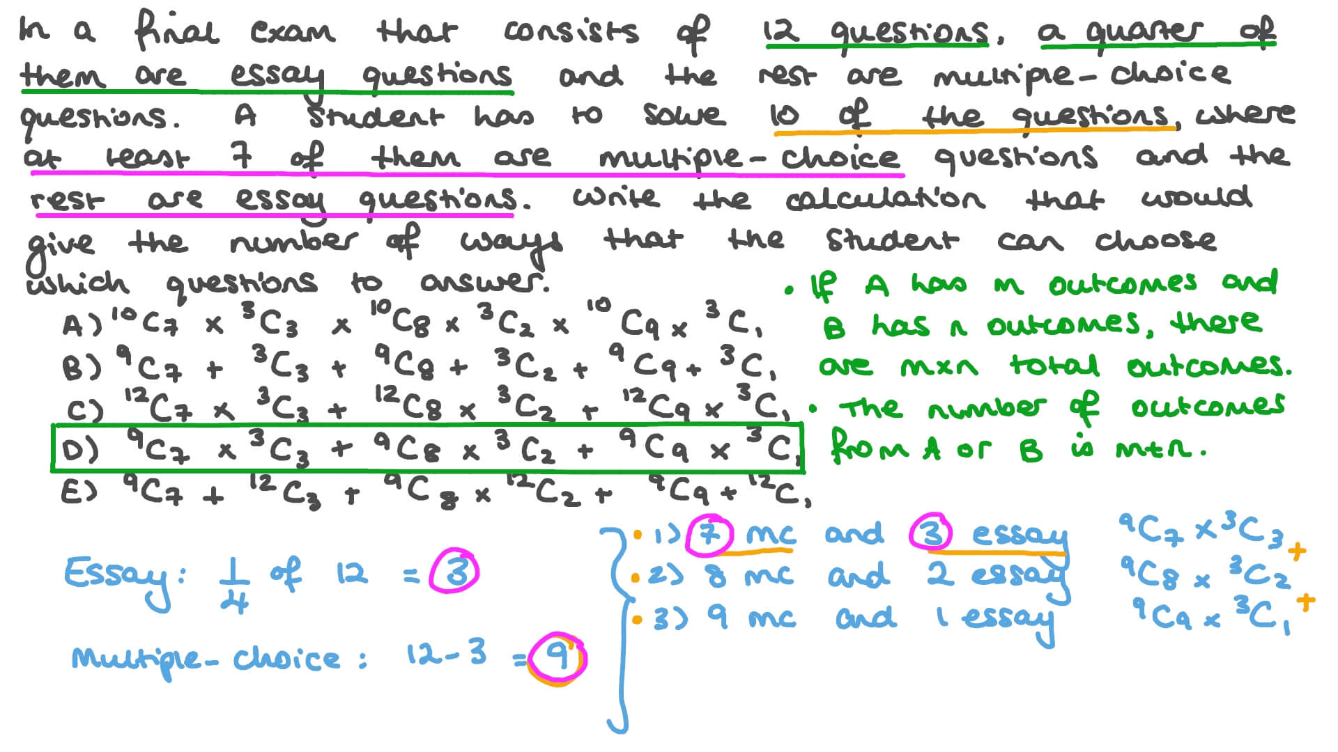 Applying the Counting Principle