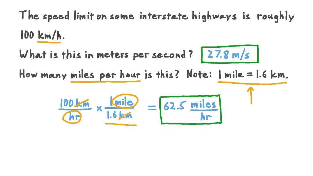 Question Video Converting Common Units Of Speed Nagwa
