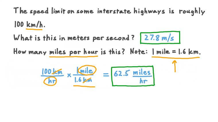 miles per hour meters per second