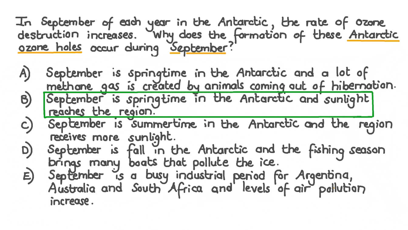 Identifying the Correct Explanation for the Formation of Ozone Holes over Antarctica during September