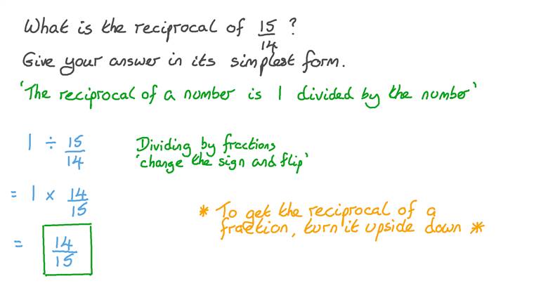 Lesson Reciprocals Nagwa