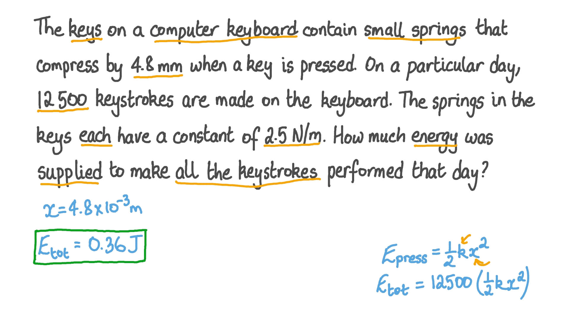Elastic Potential Energy