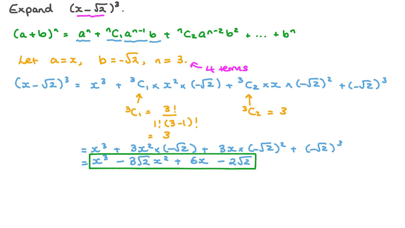Question Video: Expanding a Binomial Using the Binomial Theorem | Nagwa