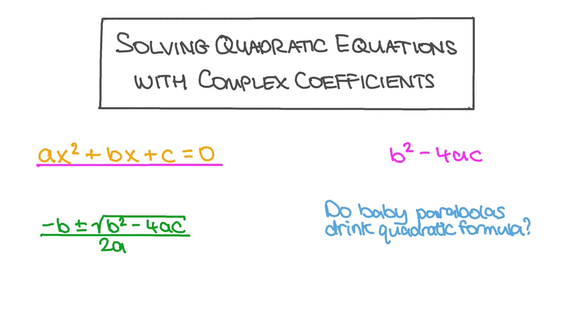 How To Solve Quadratic Equations With Negative Coefficients Tessshebaylo