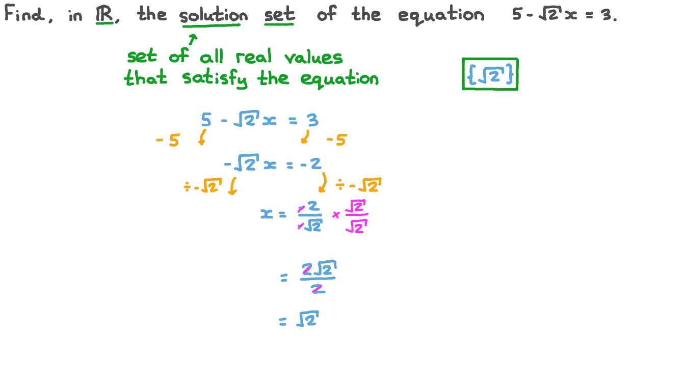 Finding the Solution Set of a Linear Equation