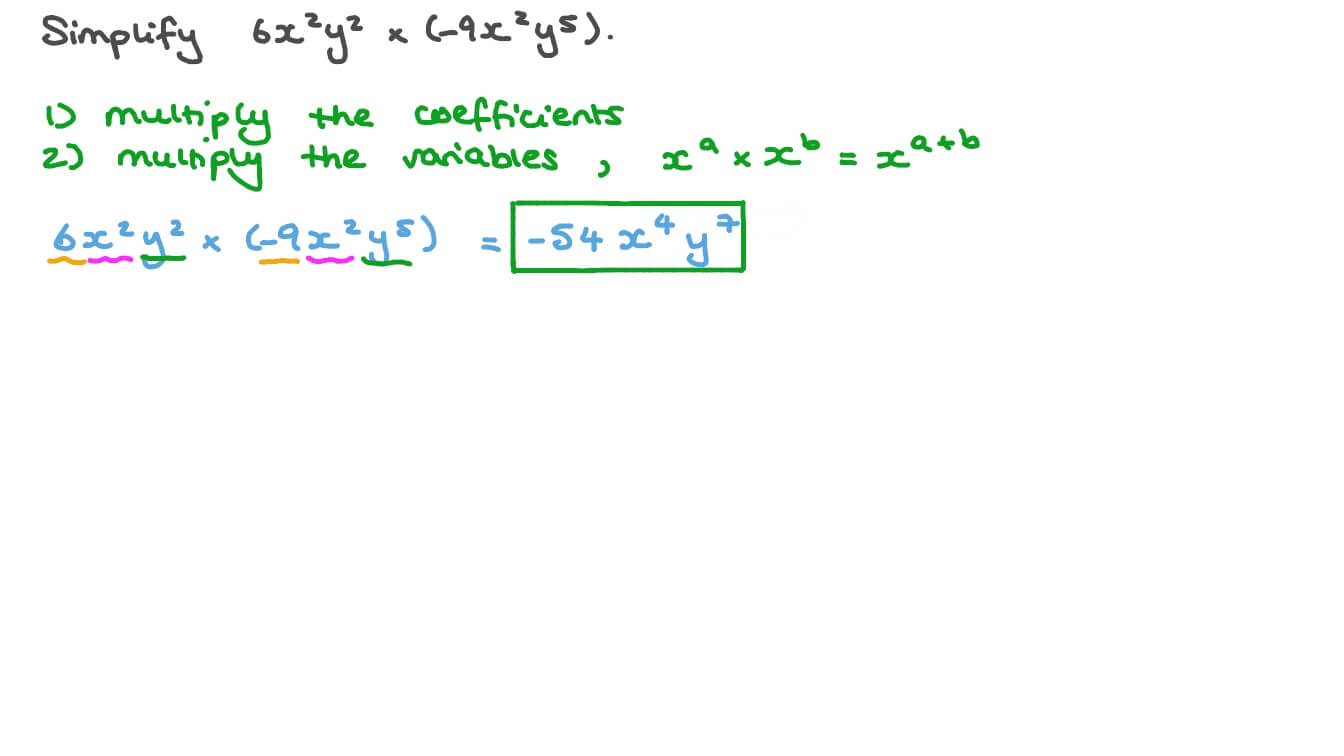 Simplifying Algebraic Expressions Using Laws of Exponents