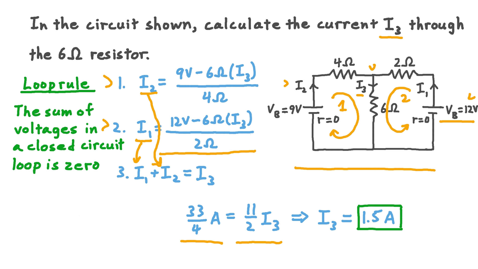 Video: Calculating the Current in a Circuit Component | Nagwa