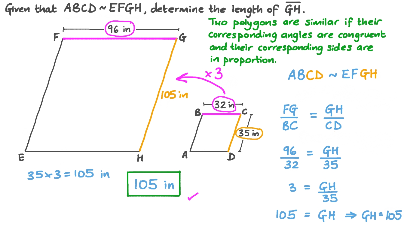 Question Video Finding the Length of a Side in a Quadrilateral given
