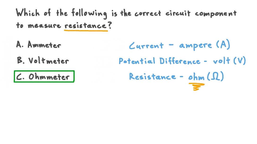 Recalling Which Electrical Component Measures Resistance