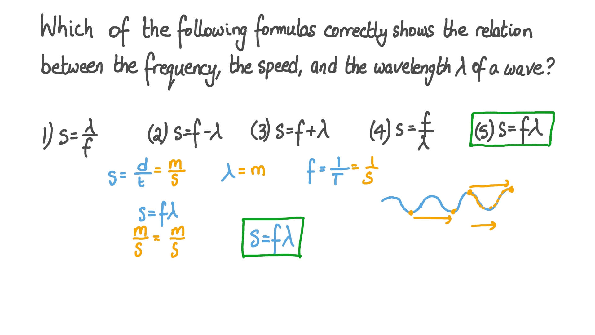 Defining the Speed of a Traveling Wave