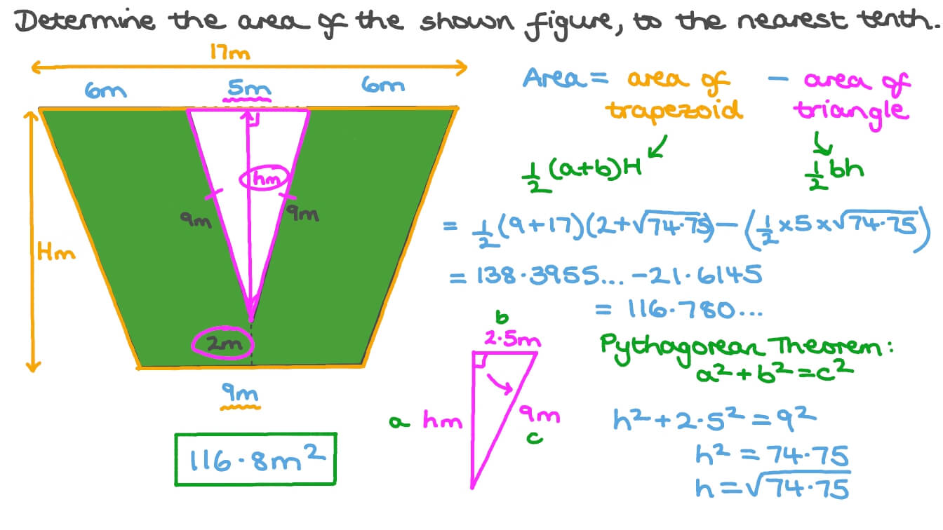 Question Video Finding The Area Of Composite Figures Nagwa