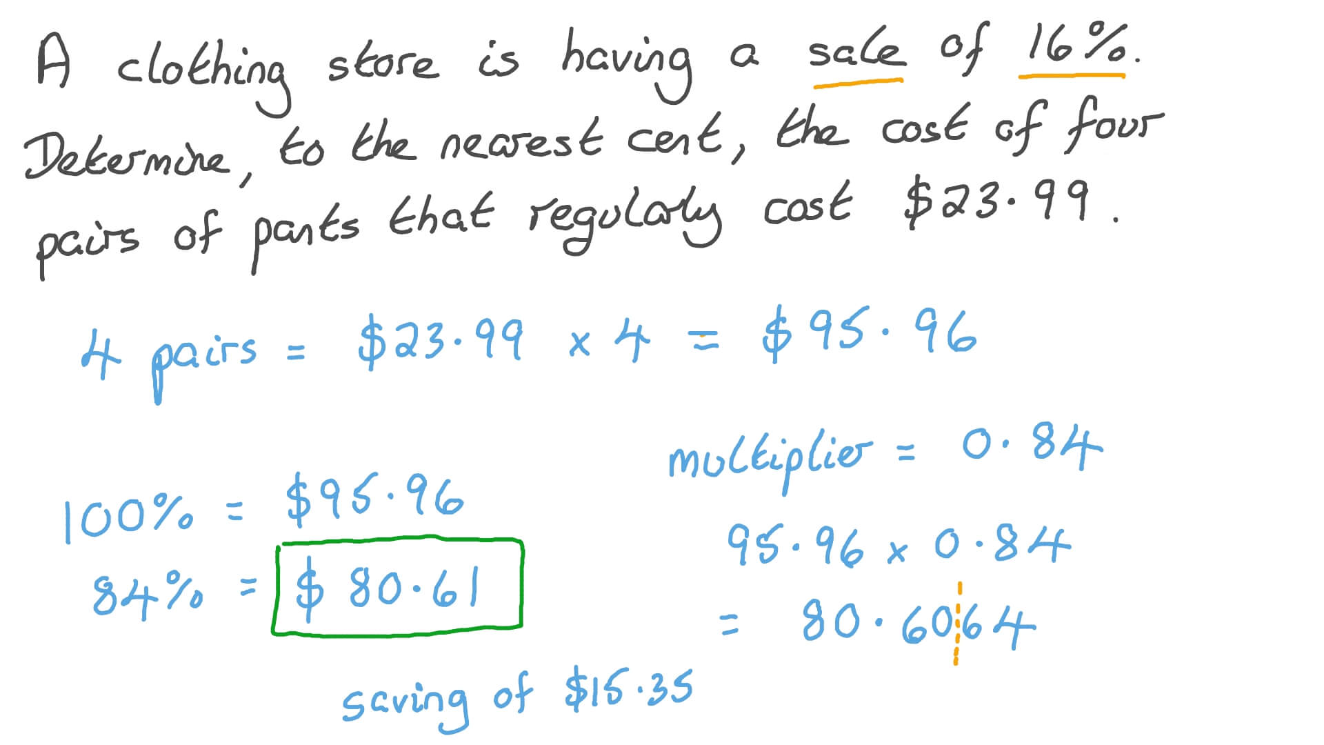 Question Video Solving Word Problems Involving Percentages Nagwa Question Video Solving Word Problems Involving Percentages Nagwa
