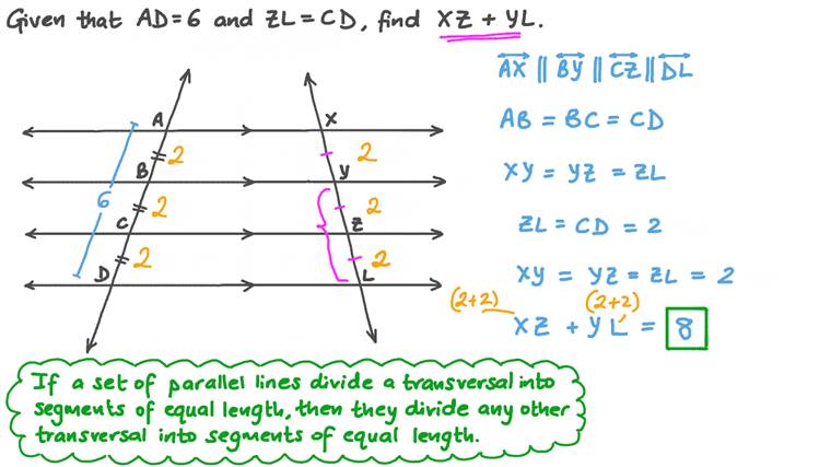 Lesson: Parallel Lines and Transversals: Other Relationships | Nagwa