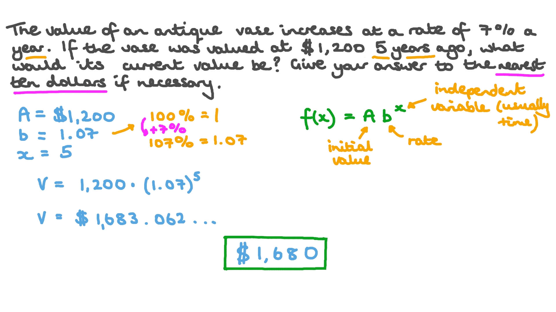 Creating Exponential Equations and Using Them to Solve Problems