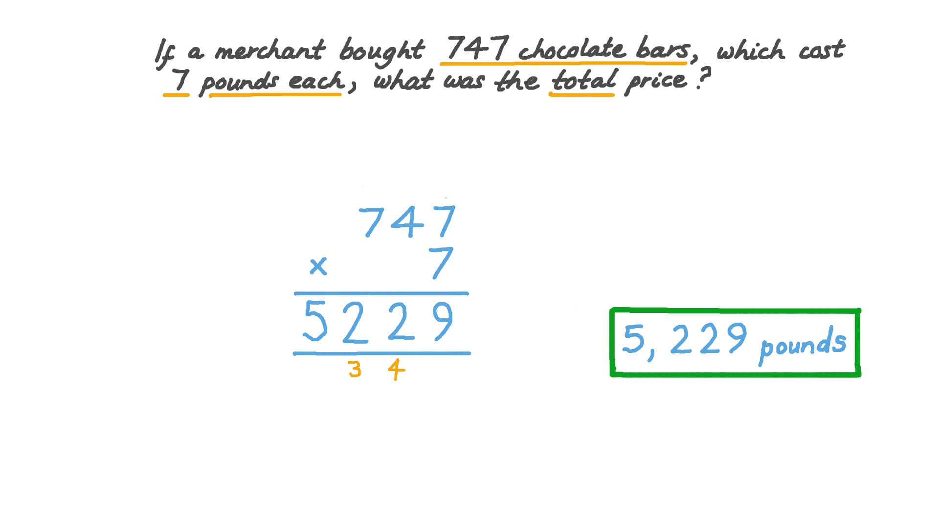 Solving Word Problems Involving Multiplication of a Three-Digit Number by a One-Digit Number