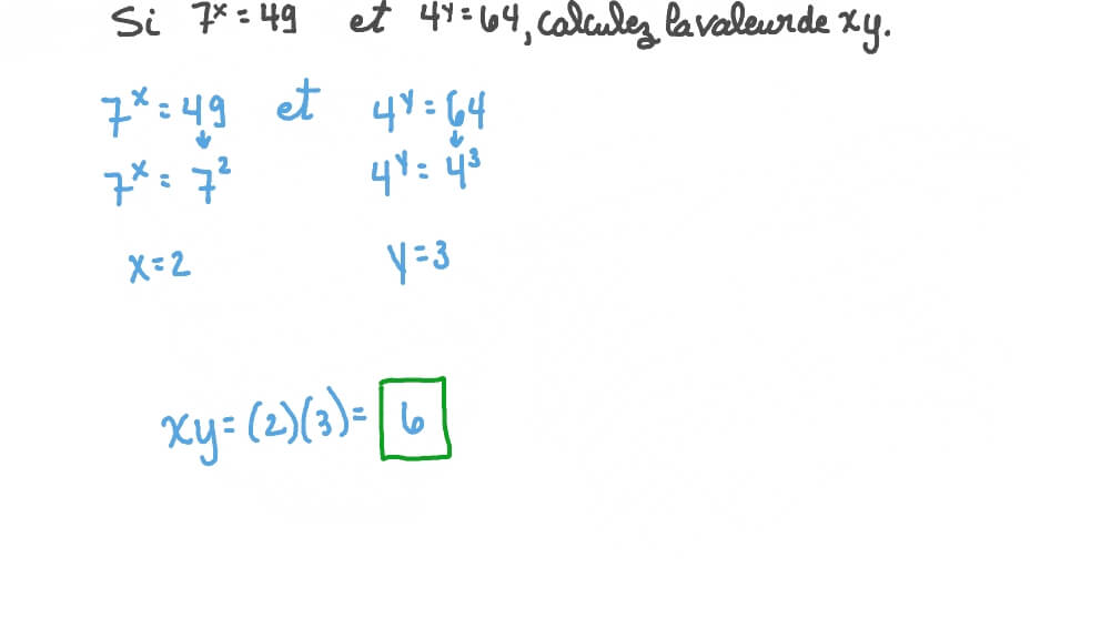 Calcul des expressions algébriques après la résolution d’équations exponentielles