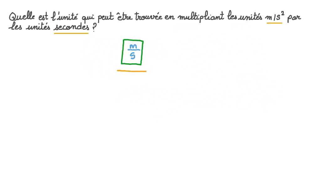 Unités des grandeurs mesurables