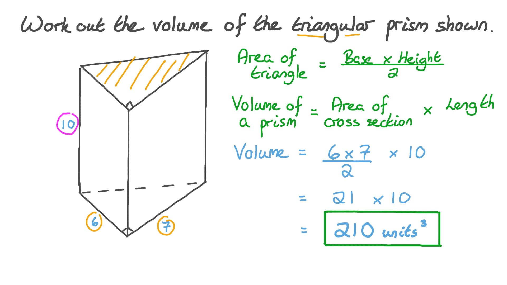 volume of a prism example