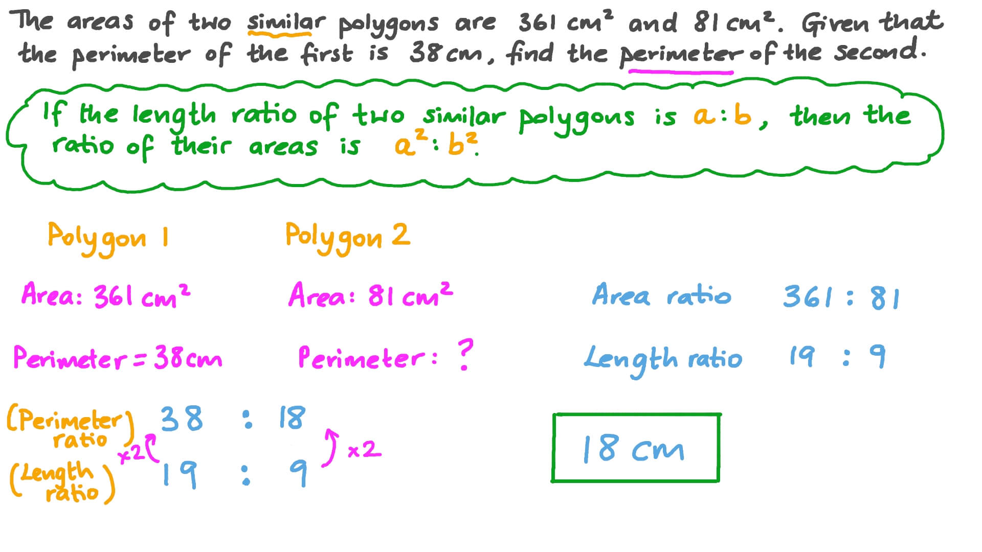 Question Video Finding The Perimeter Of A Polygon Given The Perimeter