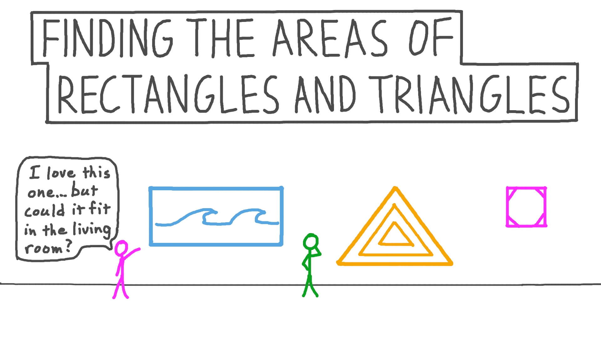 Lesson Video Finding the Areas of Rectangles and Triangles Nagwa