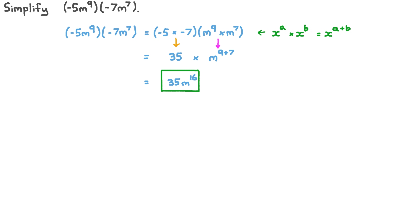 Simplifying Algebraic Expressions Using Laws of Exponents