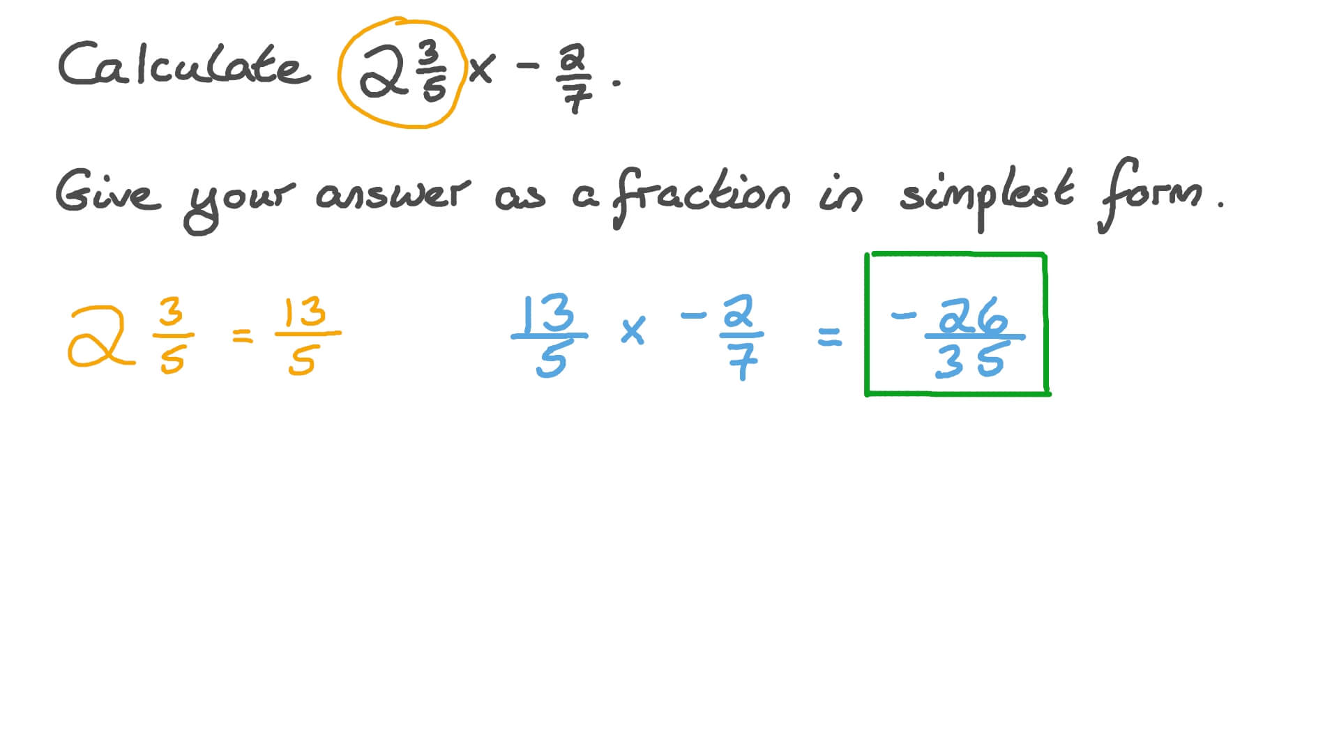 Evaluating Numerical Expressions by Multiplying Rational Numbers
