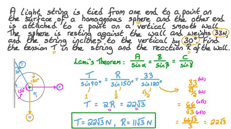 Lesson: Lami’s Theorem | Nagwa