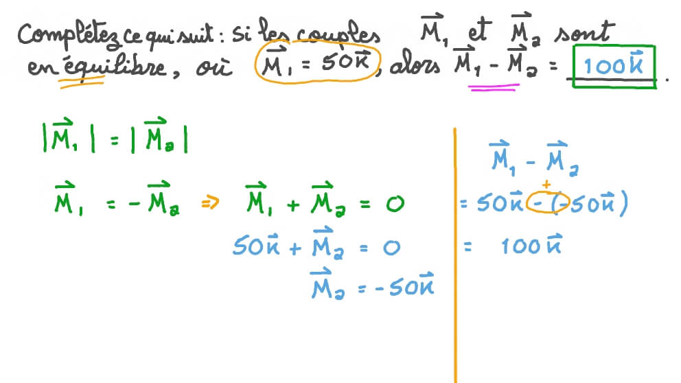 Résoudre une équation en utilisant l’équilibre de deux couples